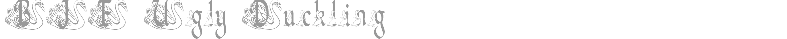 BJF Ugly Duckling font preview